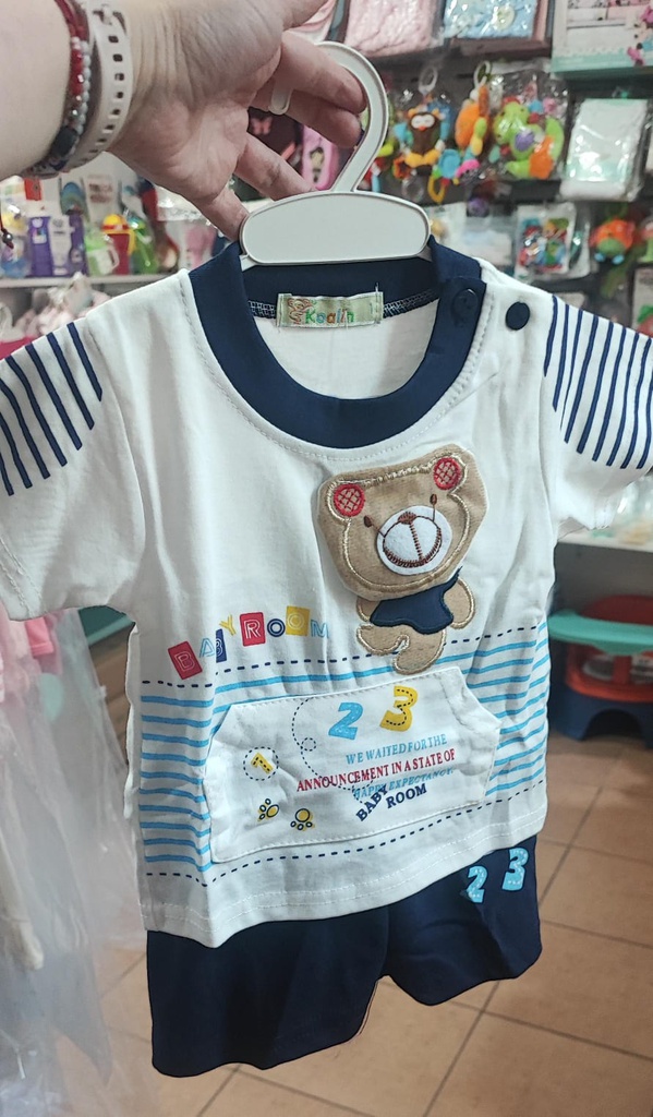 Conjunto Short Bebé Osito