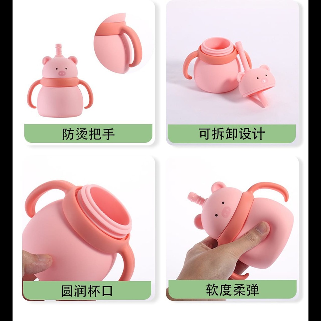 Vaso Silicona Bombilla con Diseños