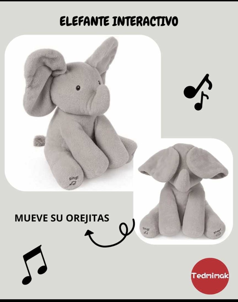 Elefante Interactivo Peek a boo 🐘🎼🐣
