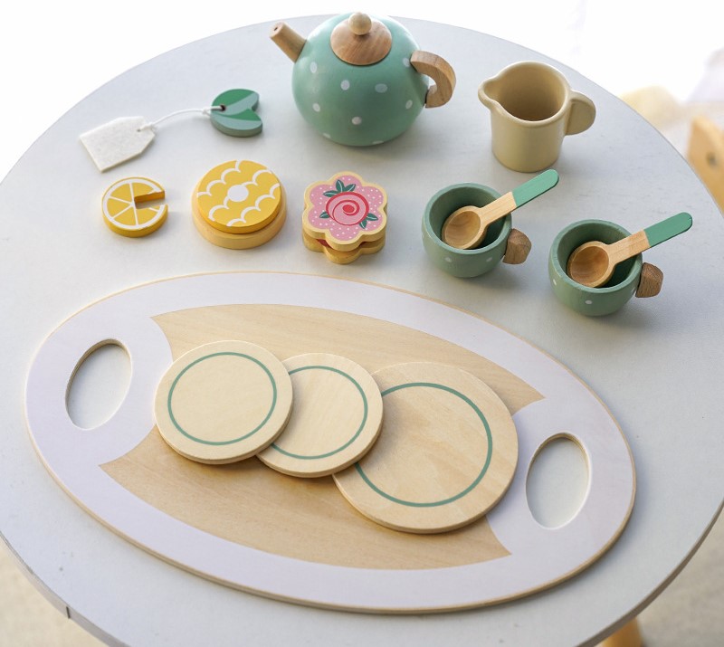 Juego set Tazas y Té Madera 15 pcs
