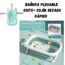 Bañera Plegable con Termómetro Digital + Cojin Bañera