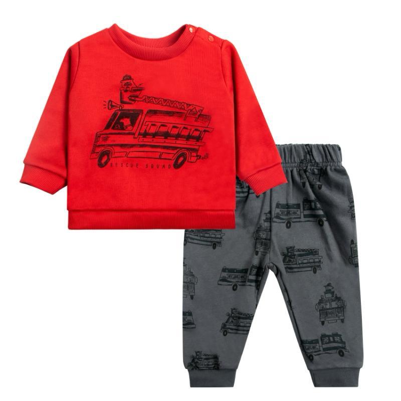 Conjunto Buzo Bebé Bombero Rojo