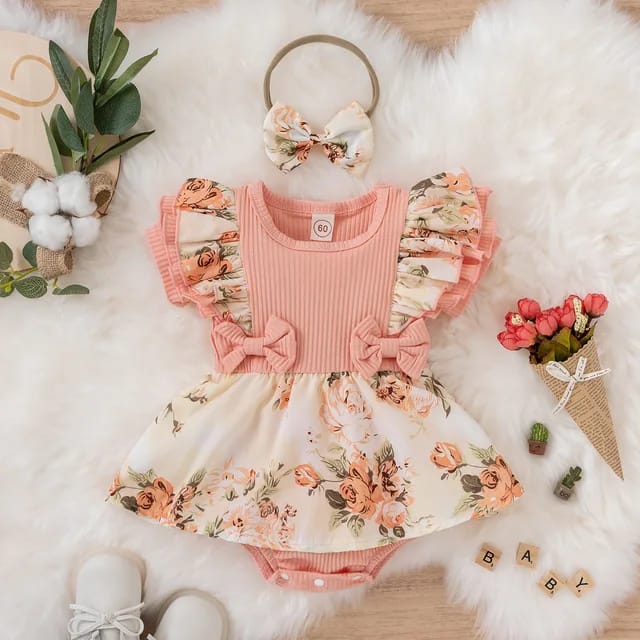 Vestido Rosa con Cintillo