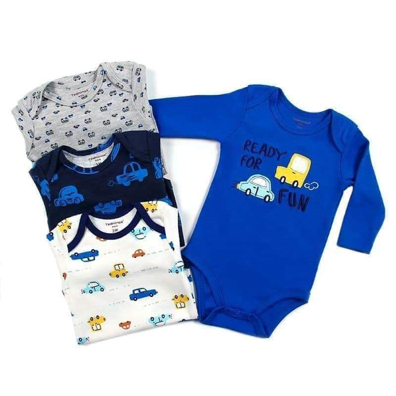 Set 4 Bodys Manga Larga Autos