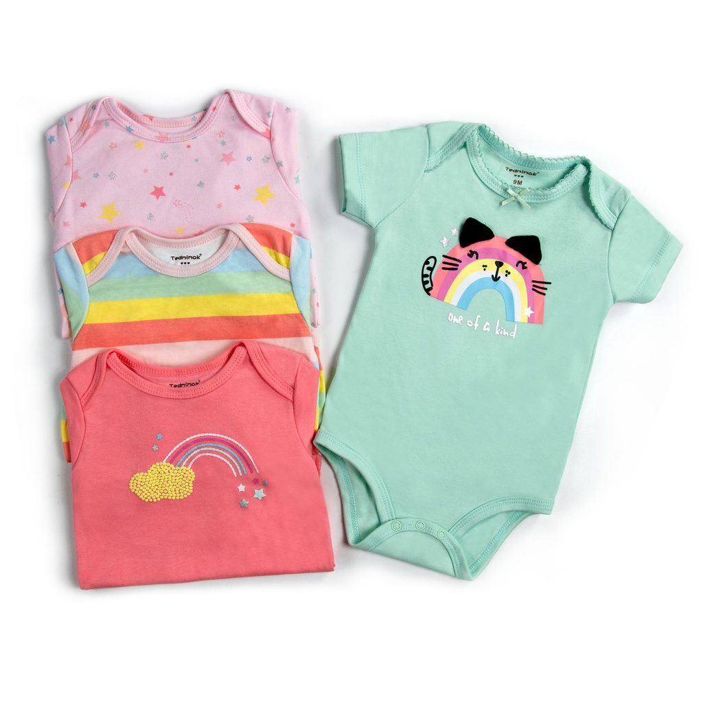 Set Bodys Manga Corta Arcoiris