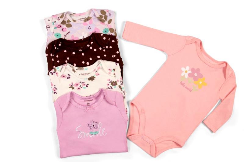 Set 5 Bodys Manga Larga Flores