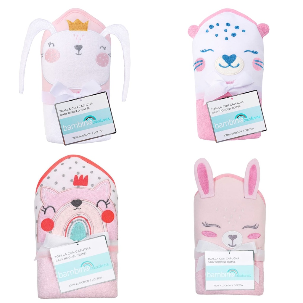 Toalla Capucha Bambino Niña