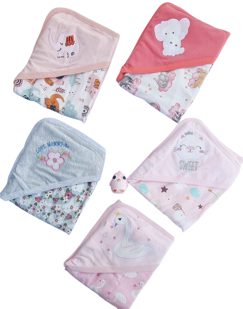 Manta Algodón doble capa con capucha