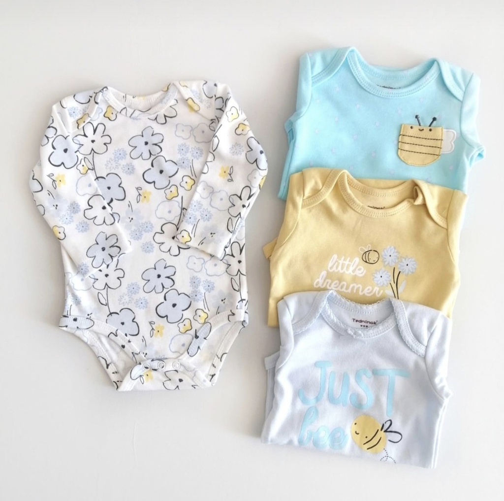 Set 4 Bodys Manga Larga Abejita