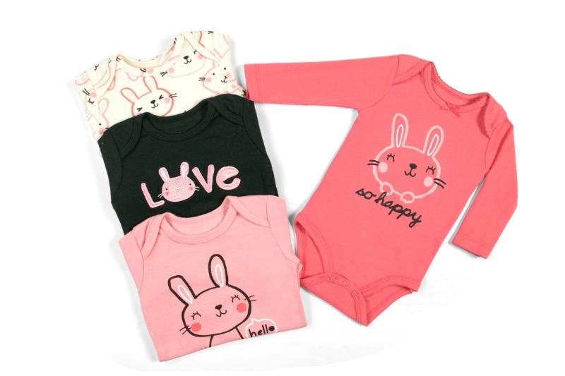 Set 4 Bodys Manga Larga Coneja