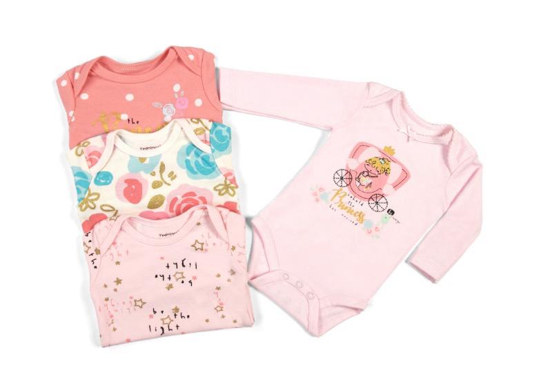 Set 4 Bodys Manga Larga Carruaje