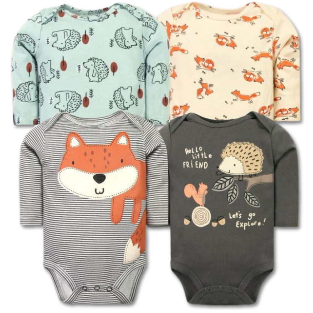 Set 4 Bodys Manga Larga Zorro