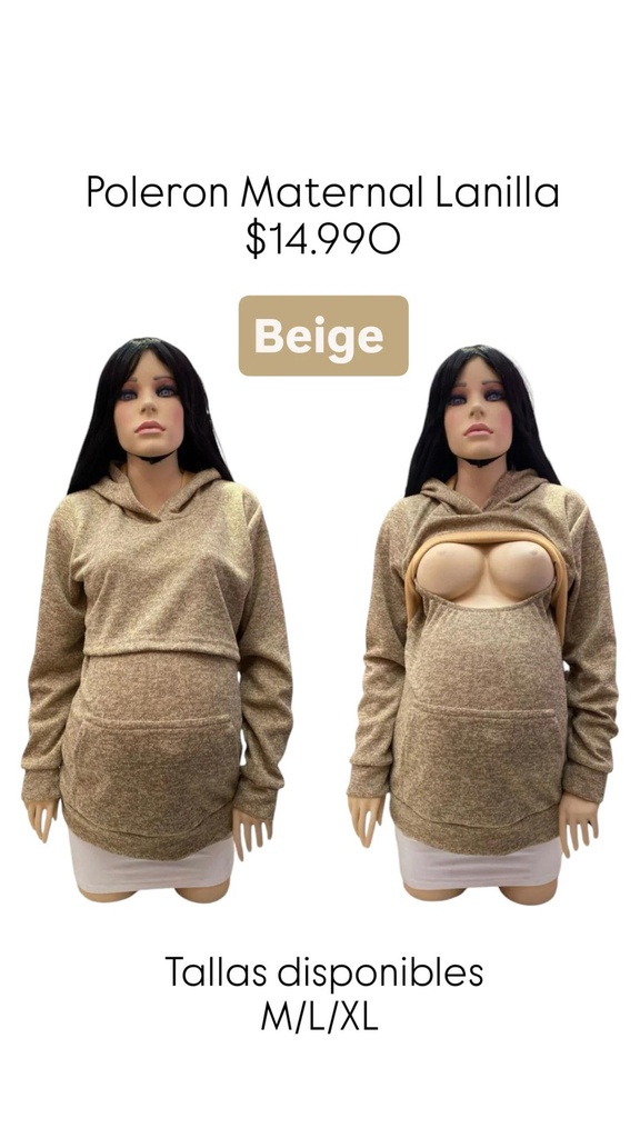 Poleron Maternal Lanilla
