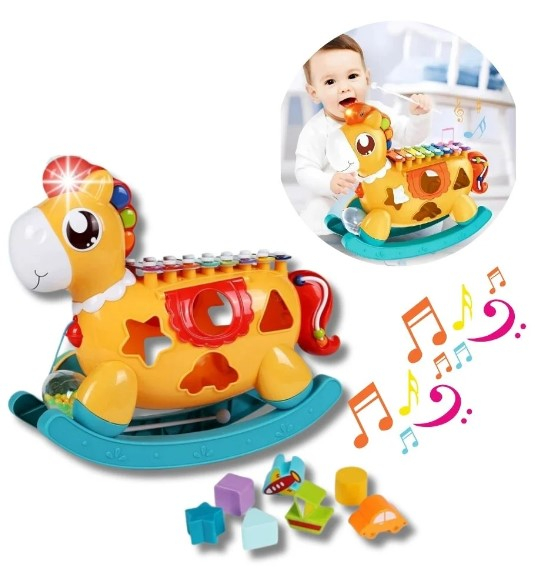 Juguete Caballo Musical Balancín Xilófono
