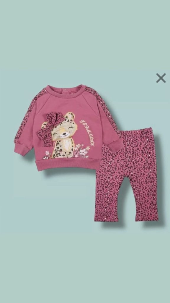 Buzo Beba Leopardo Uva