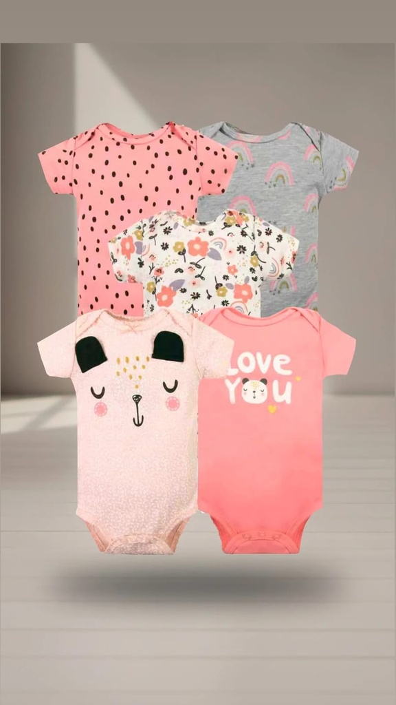 Set 5 Bodys M/C Beba Panda