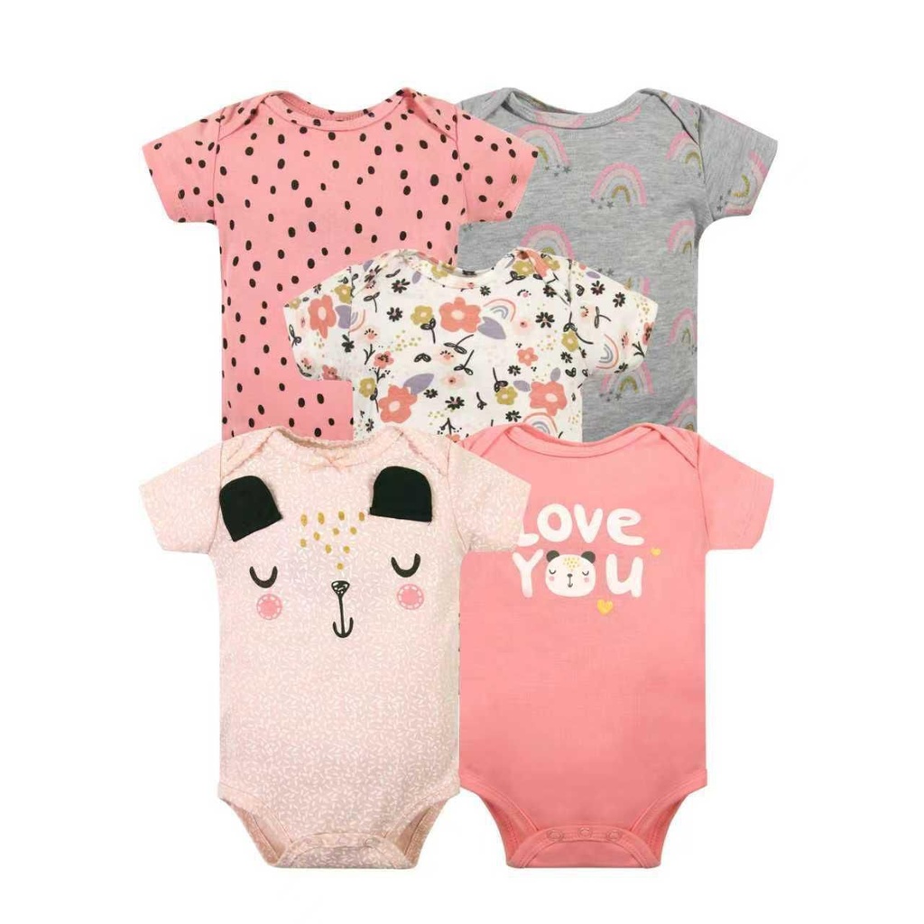 Set 5 Bodys M/C Beba Panda