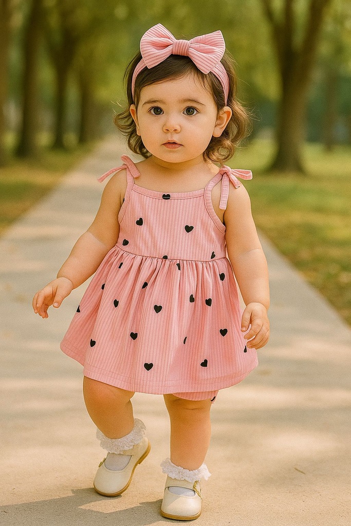 Vestido Lunares Con cintillo