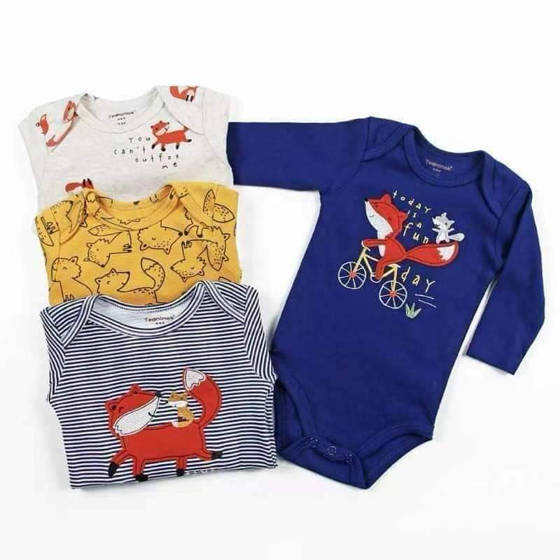 Set 4 Bodys Manga Larga Zorro