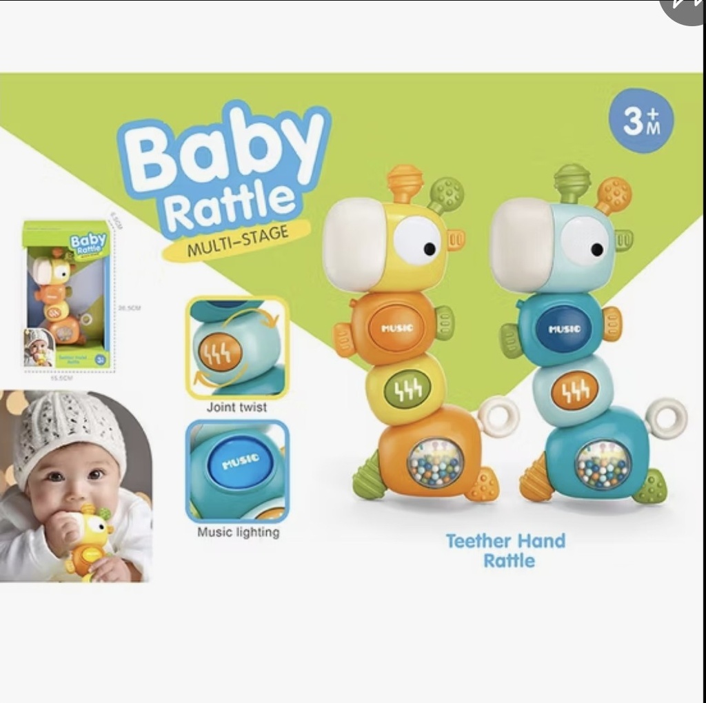 Juguete Oruga Didáctico Giratorio 360 con Musica y Sonajero