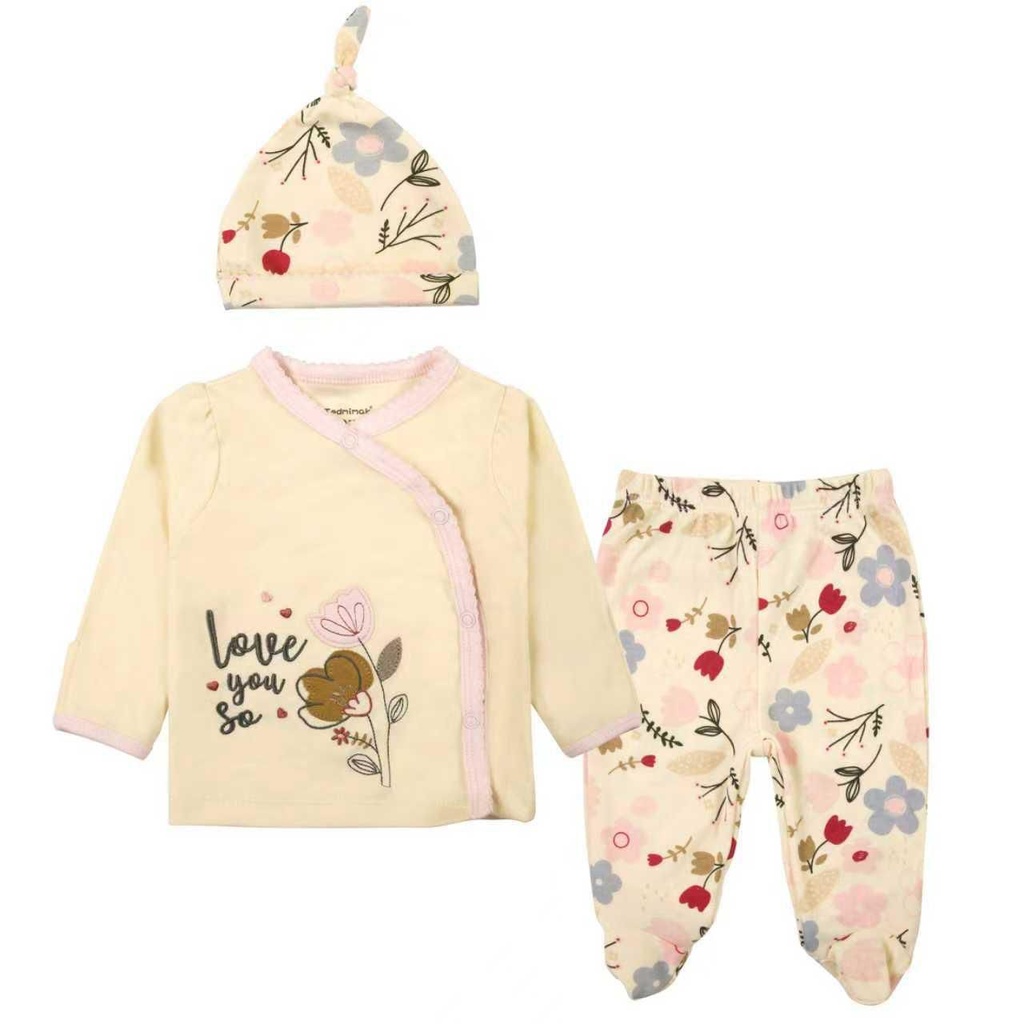 Traje Bebita con Gorro Crema