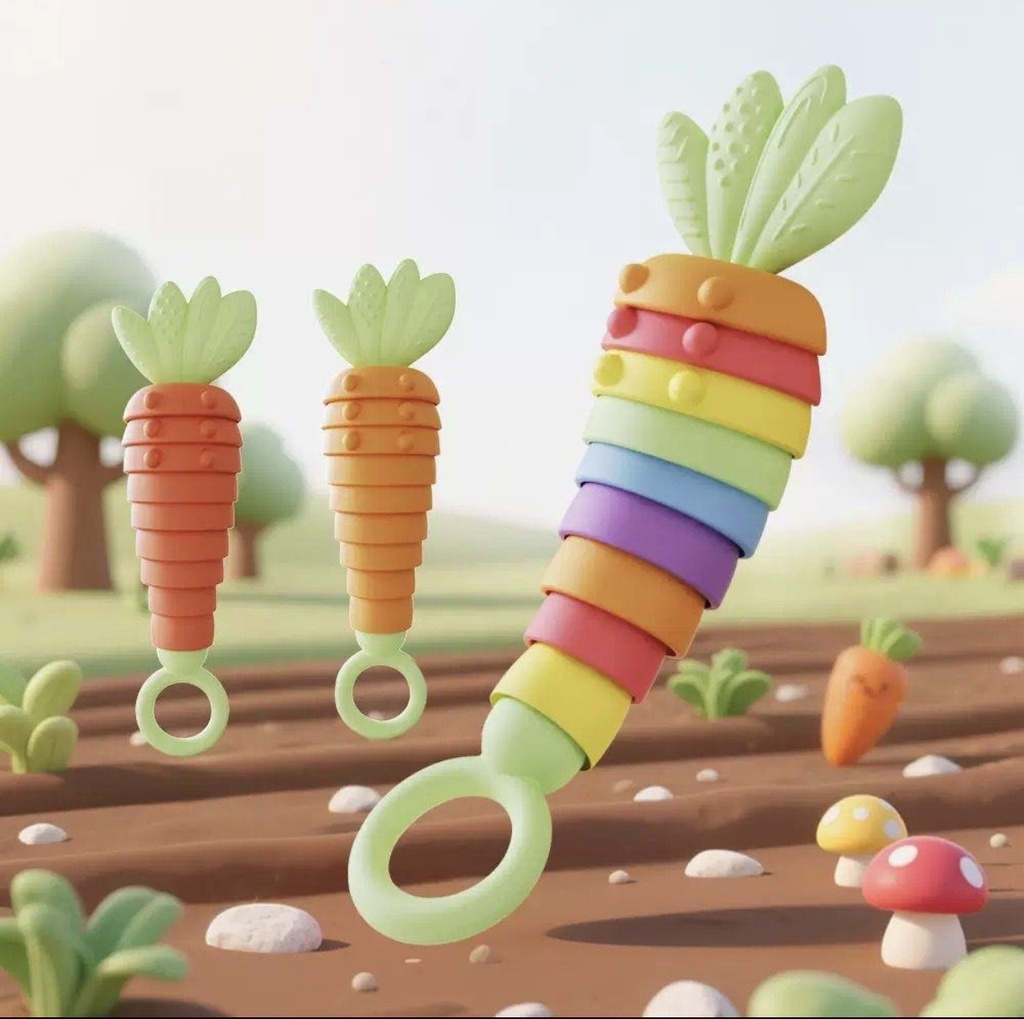 Mordedor Sensorial Zanahoria