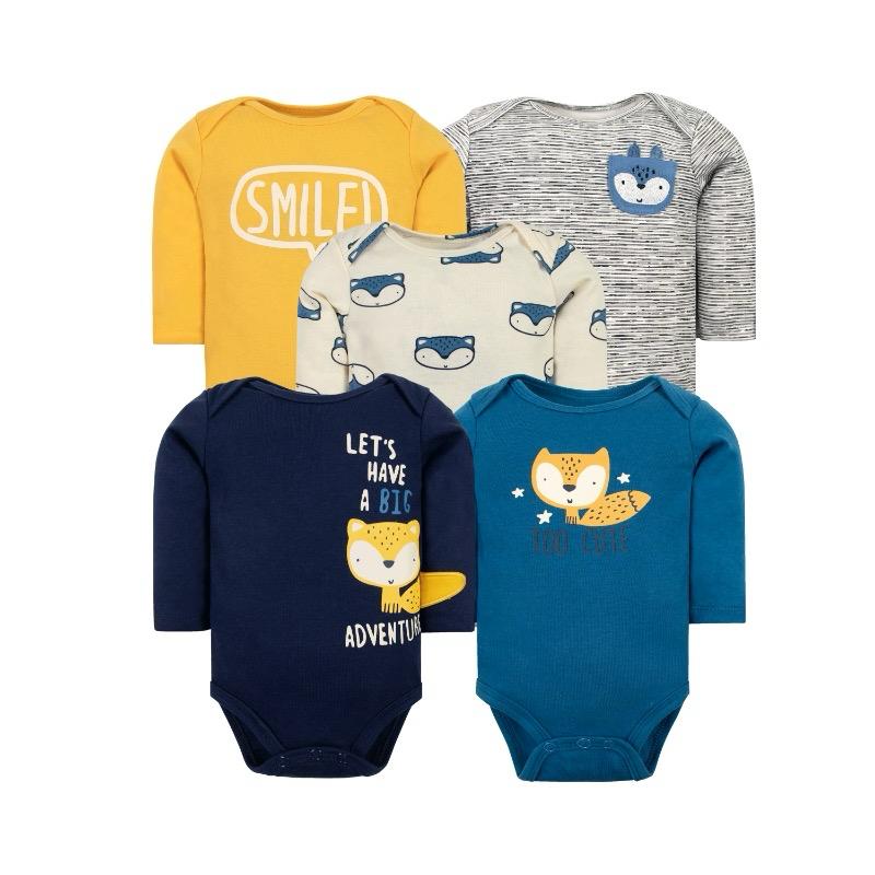 Set 5 Bodys Manga Larga Zorro Amar