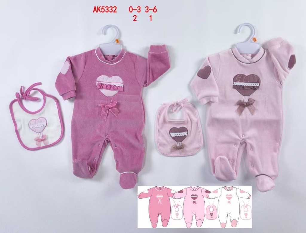 Osito Plush Niña Babero