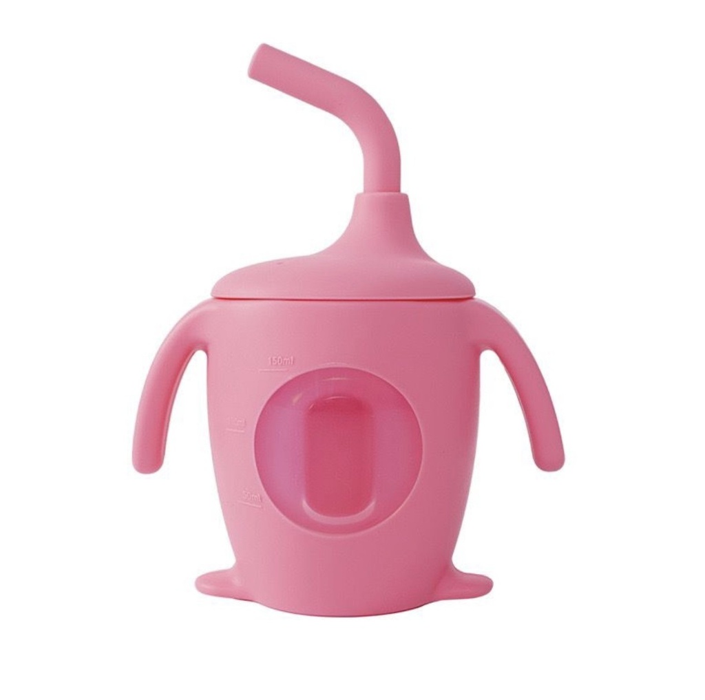 Vaso Silicona con Bombilla y Ventana