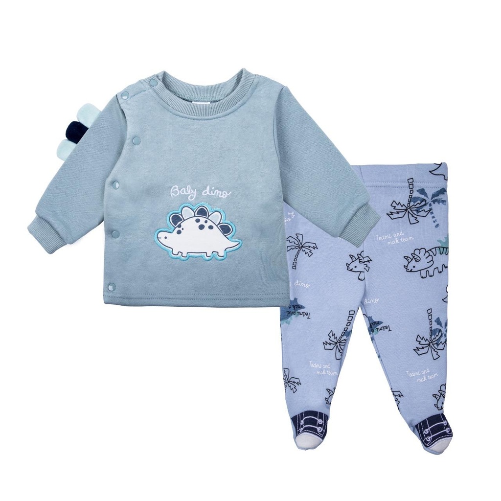 Traje Oso Dino Celeste Forrado