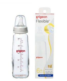 Mamadera Pigeon Flexible Vidrio 240 ML