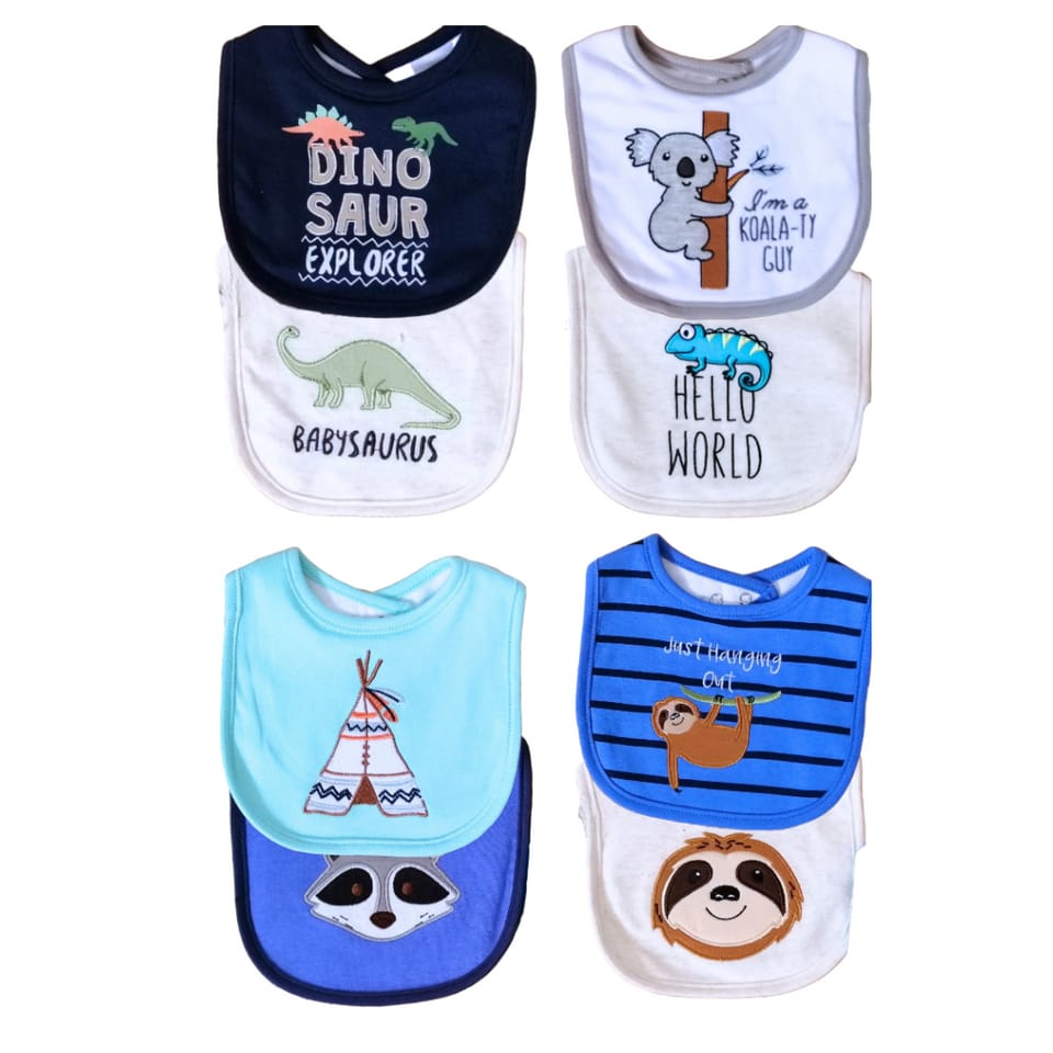PACK 2 BABEROS TRIPLE CAPA AJUSTABLES PARA BEBÉS TEDMIMAK