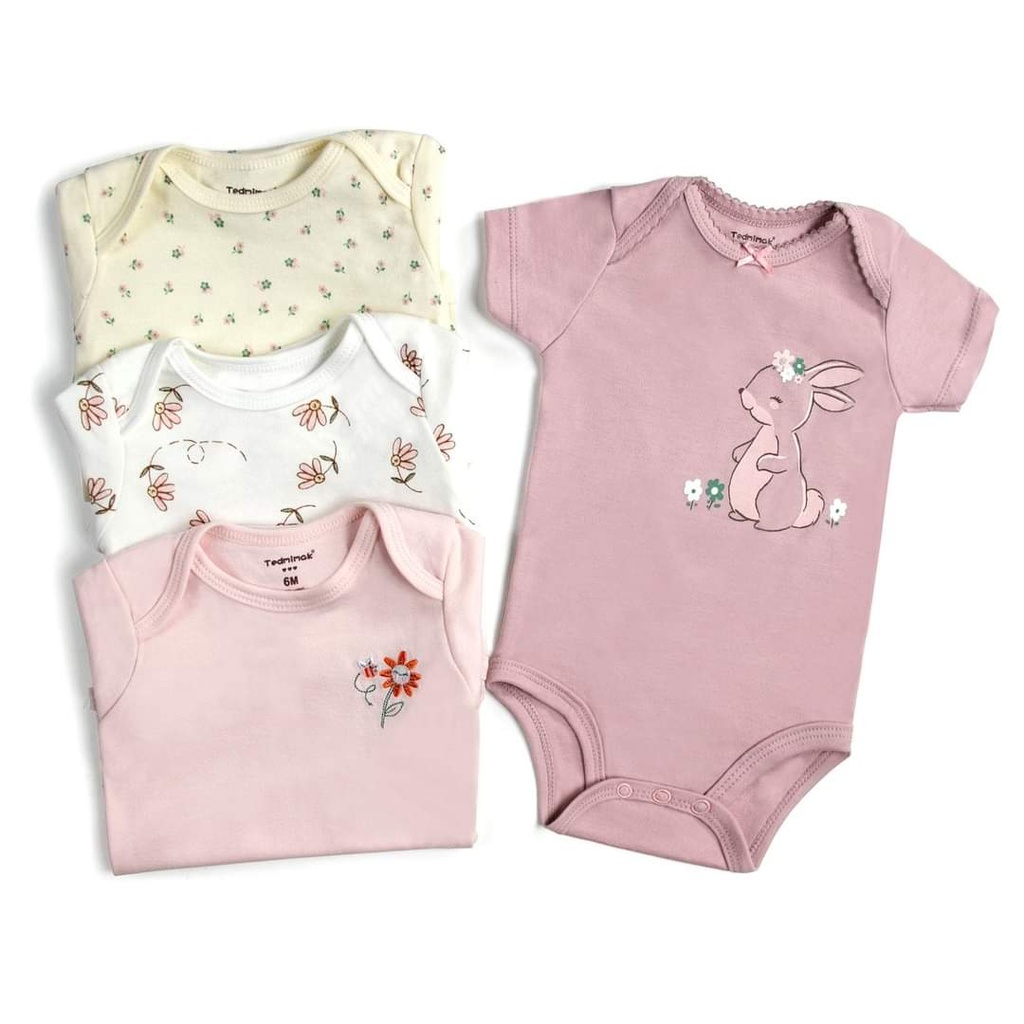 Set Bodys Manga Corta Bebé Conejita