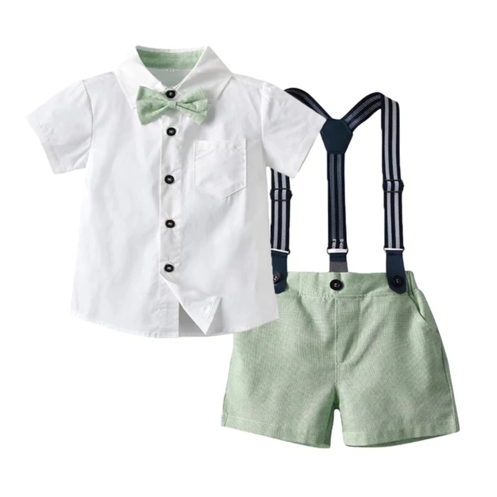 Conjunto Formal Bermuda Bebé Verde