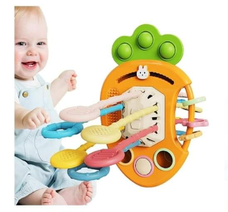 ZANAHORIA DE SILICONA ESTIMULACIÓN TEMPRANA MONTESSORI
