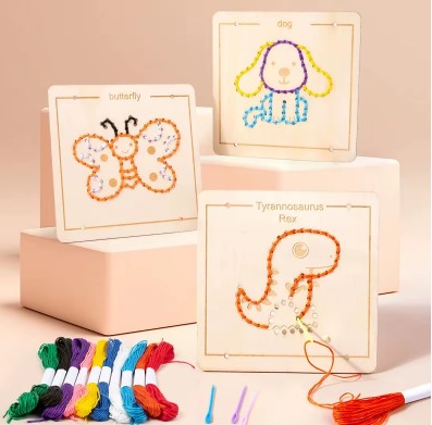 Juego Bordado Madera Niños