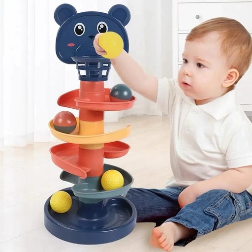 Juego Torre Pelota Caja café