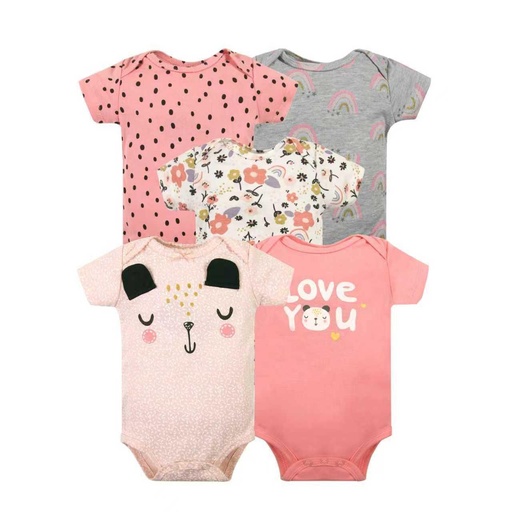 Set 5 Bodys M/C Beba Panda