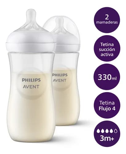 Pack 2 Mamaderas Avent Natural 330 ML