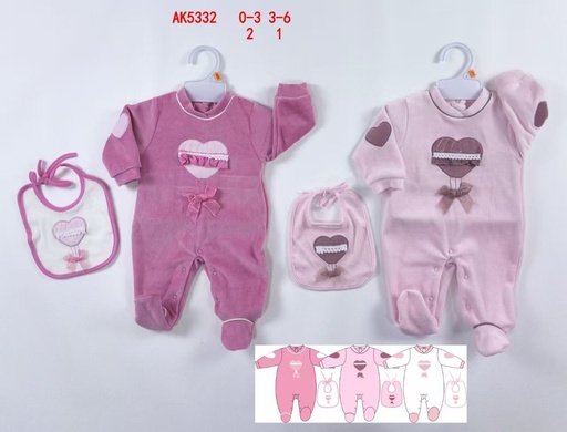 Osito Plush Niña Babero