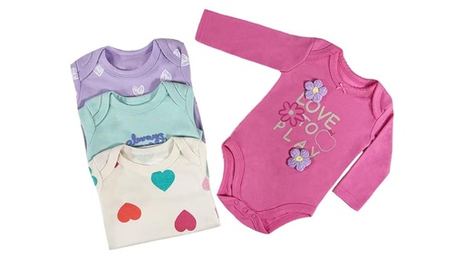 Set 4 Bodys Manga Larga LOVE