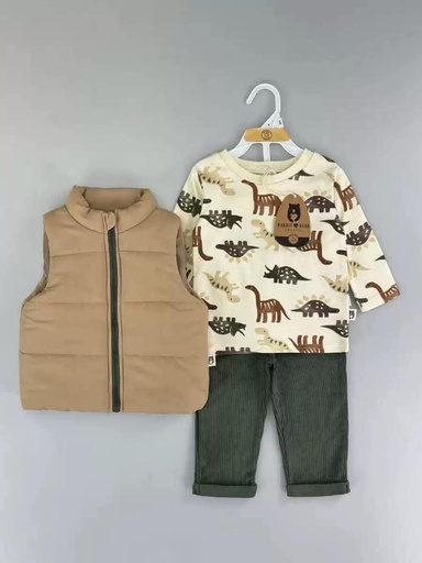 Conjunto 3 Piezas Chaleco Pantalón Cotele