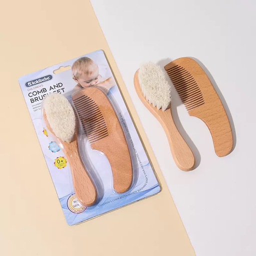Set Peineta y Cepillo Madera