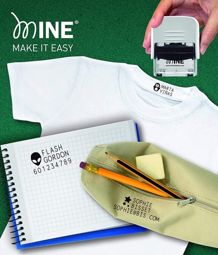 TIMBRE MARCADOR DE ROPA Y LIBROS MINE