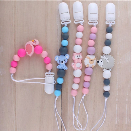 Portachupete Silicona con diseño animales Libre BPA