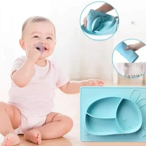 Plato Silicona para bebés en forma de Conejo