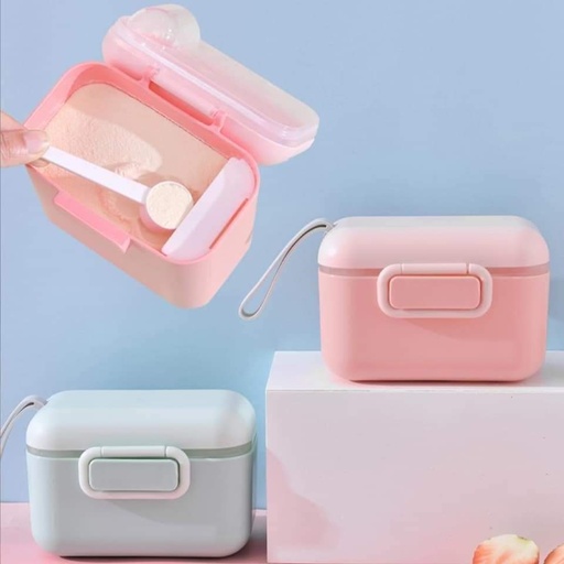 Caja portátil para almacenar Leche Bebé con Cuchara dosificadora