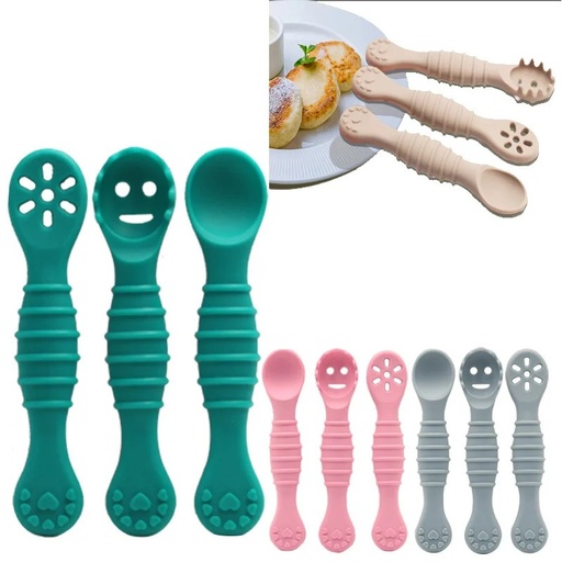 Set 3 Pre-Cucharas de Aprendizaje Bebe