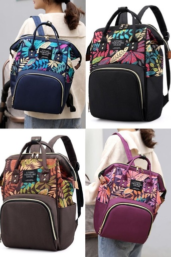Mochila Maternal Floreada