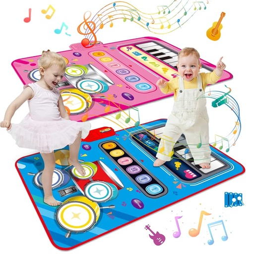 Alfombra Interactiva 2 en 1 Piano y Bateria